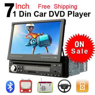 ISO 1 Din HD 7Touch Screen Car In dash Stereo DVD Player Radio TV BT 
