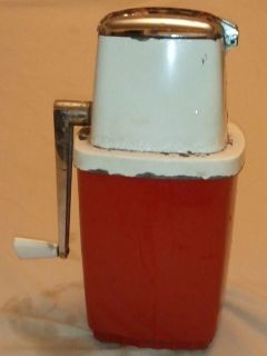 VINTAGE SWING AWAY MANUAL RETRO ICE CRUSHER CLASSIC RED AND CHROME 