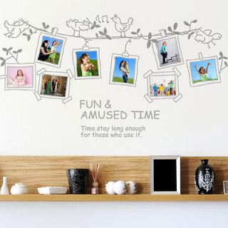 Fun Time Bird Song Photo Frame Family Memory Wall Decor Sticker 