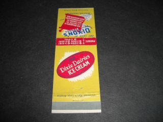 1950s Dixie Dairies Ice Cream Macon Georgia Matchcover