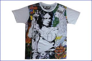 Men T Shirt Jim Morrison Pop art Rock Star HIPPIE Peace Hobo Boho Sz M 
