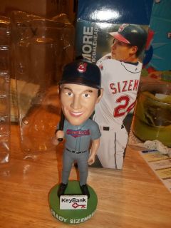 2007 SGA CLEVELAND INDIANS GRADY SIZEMORE BOBBLEHEAD WITH BOX CHIEF 