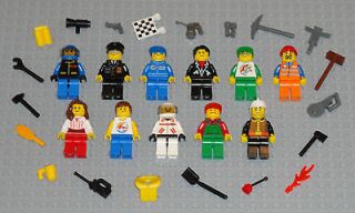 Lego MINIFIGURES Lot 11 People Police Girl Fireman City Space Toys 