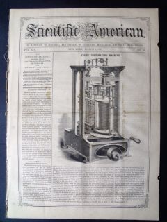 1859 SCIENTIFIC AMERICAN  adams rope making machine,wiard ice steamer 