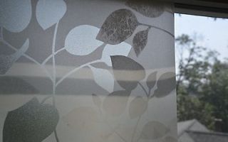 INSTANT WINDOW FILM FROSTED LEAVES PVC VINYL CLING ROLL 26 X 6