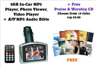 2GB In Car  Player, Photo, Video Player + KJV  Bible + FREE 