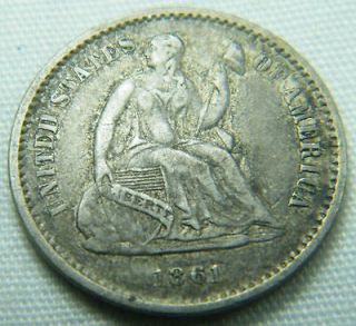 1861 half dime in Seated (1837 1873)