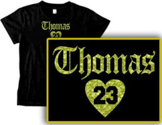 PIERRE heart THOMAS New Orleans WOMENS SAINTS T SHIRT