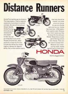 1966 HONDA FULL LINE MOTORCYCLE ~ CLASSIC PRINT AD