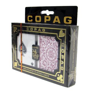 Copag 1546 Poker Green/Burgundy Jumbo Index Plastic Playing Cards