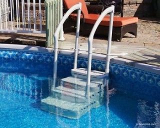 Innovaplas Biltmor In Pool Above Ground Pool Step w 2 Handrail & Deck 