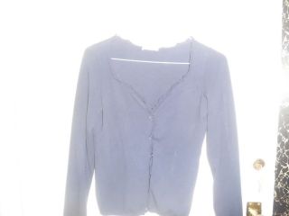 Lovely Moschino cardigan with a small ruffle, Italian size 46