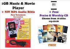 1GB Music & Movie Player+NIV NT  Audio Bible+FREE Praise & Worship 