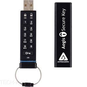 Apricorn Aegis ASK 256 8GB 8 GB USB 2.0 Flash Drive   External   Black