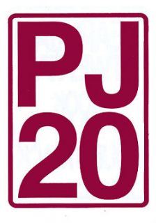 Pearl Jam sticker PJ 20 Twenty years rock band decal