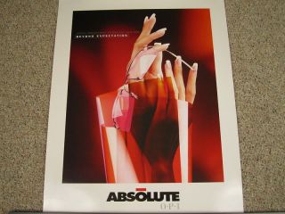 OPI 2003 Absolute Acrylic Manicure Red Salon Poster
