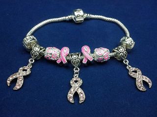 breast cancer bracelet, Charms & Charm Bracelets