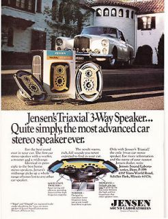 Original Print Ad 1976 JENSEN TRIAXIAL 3 WAY CAR STEREO SPEAKER Best 
