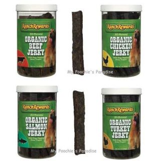 ORGANIC JERKY for DOGS  4 Flavors, Healthy & Low Fat  