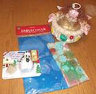   CHRISTMAS ANGEL CANDY DISH table cloth plastic bags SNOWMAN TOY POOPS