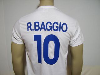 ROBERTO BAGGIO FOOTBALL T SHIRT ITALY NAME+NO FB093