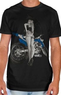 Unit Cheeky T Shirt Black/Blue Hip Hop mens clothing bmx fmx motox
