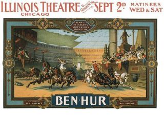 Illinois Theatre Ben Hur Theater Poster