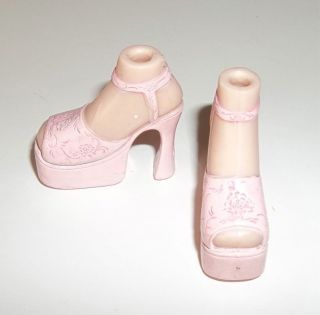 Light Pink Coral Strappy Sandals High Heels 9 Bratz Doll Shoes