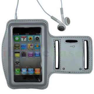 Grey Gym Running Sports Armband Case For iPod touch iTouch + Headset 