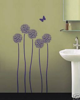 Flower Stencil Allium Twins, DIY Reusable Stencils for easy home decor