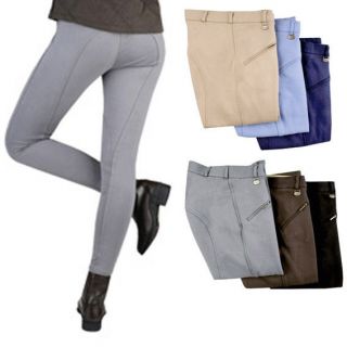 NEW Ladies HKM Cotton Stretch Horse Riding Breeches Trousers   Colours 