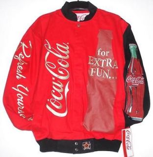   XL Nascar COCA COLA COKE FUN BOTTLE EMBROIDERED Cotton Jacket NEW XL