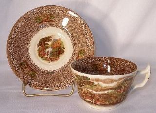 ROYAL STAFFORDSHIRE china JENNY LIND Brown Multicolor pattern Cup 