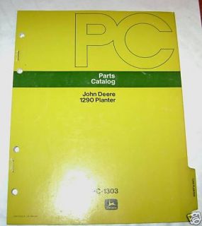 John Deere 1290 Planter Parts Catalog manual book jd