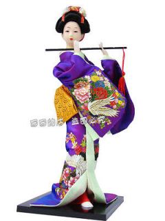 Oriental Broider Doll, figurine Japanese geisha dolls statue XH650