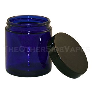NEW   Medium Cobalt Blue Glass AIR TIGHT Stash Jar