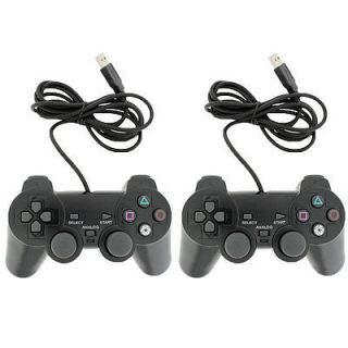 2x Wired Shock Game Controller Pad Joystick for Sony Playstation 3 PS3