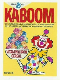 KABOOM Retro Vintage Cereal Box HQ Fridge Magnet *01