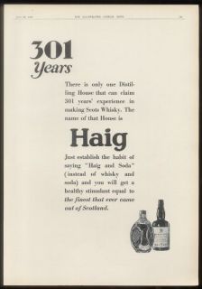 1929 John Haig & Haig Scotch Whisky UK print ad