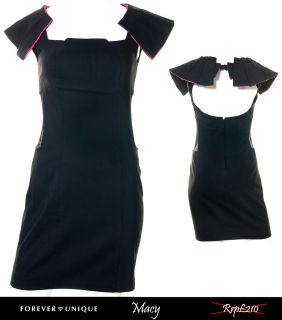 NEW FOREVER UNIQUE COLOURBLOCK DRESS WITH KNOT BACK & BELT