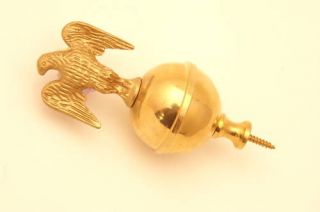 Brass ball & spire finial grandfather clock watch tool