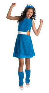 Child Large 10 12 Tween Cookie Monster Girls Costume   Sesame Street 
