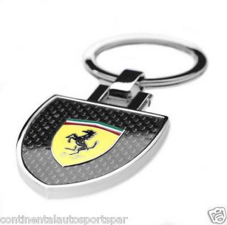 Authentic Ferrari Carbon Fiber Look Keychain 270020745