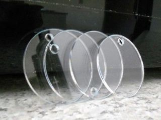 Acrylic KeyChain Blank Circles Laser Cut POLISHED EDGES   Clear 