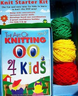 The Art Of Knitting Starter Kit For Kids w/DVD