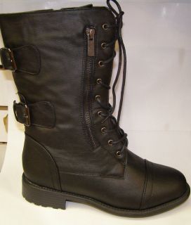 Just arrived for Fall NEW Girls Black Combat Boots Size 10 11 12 13 