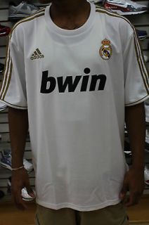 Official Real Madrid 2011/2012 Replica Home Soccer Jersey White Gold 