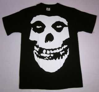 MISFITS Skull Logo T shirt Punk Rock Fiend Tee SzS New