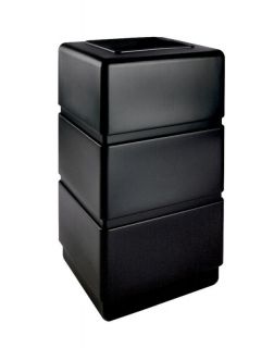 38 Gallon Three Tiered Square Outdoor Garbage Can