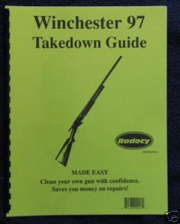 Winchester Model 97 Shotguns Assembly Dis.Guide Radocy